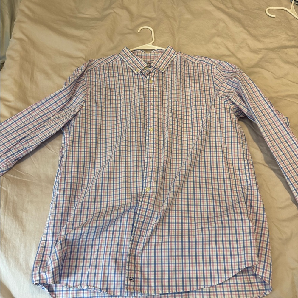 Vineyard Vines Blue and Pink Checkered Shirt